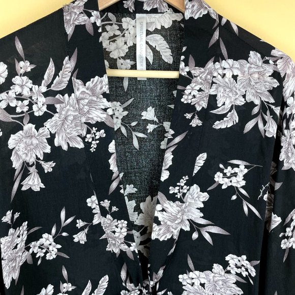 Spritual Gangster Maya Kimono Floral Pockets OS - Picture 2 of 9